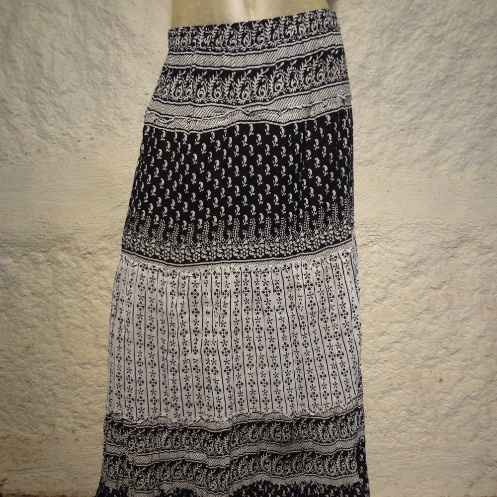 BOHO Hippie/Peasant Maxi Skirt 100% Cotton Size M
